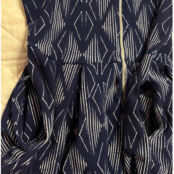 LuLaRoe Large Amelia Dress Diamond Print Short Sleeve Pockets Zip Stretch EUC - Picture 12 of 13